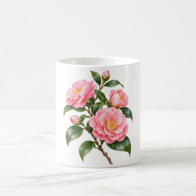 Mug Branche de Camélia Rose (Centre)