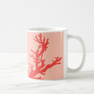 Mug Branche de corail - nuances de corail orange
