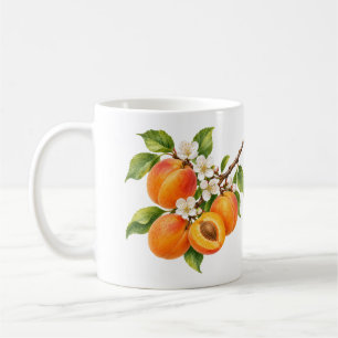 Mug Branche de fleurs d'abricot à l'aquarelle