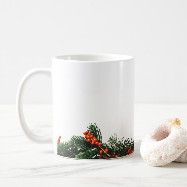 Mug Branche de pin avec Berries Greens (Avec donut)