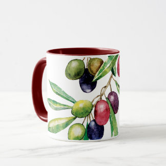Mug Branche d'olive aquarelle