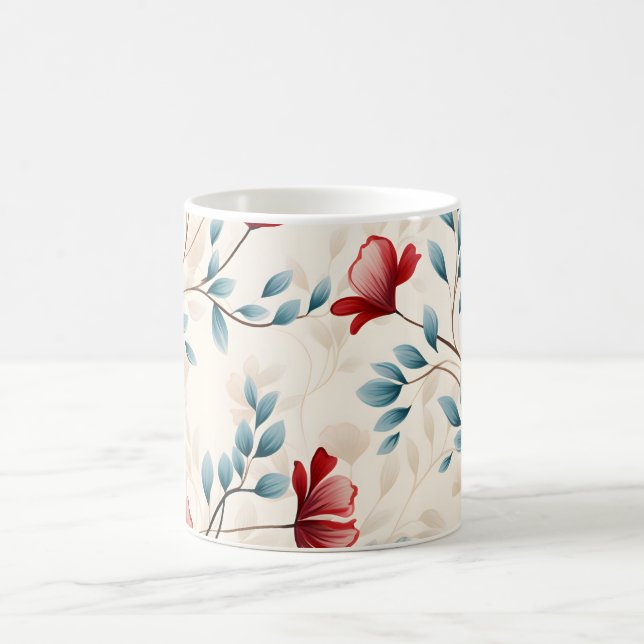 Mug Branche florale botanique élégante (Centre)