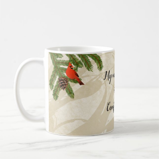 Mug Branches confort de pin et cardinal de joie (Gauche)