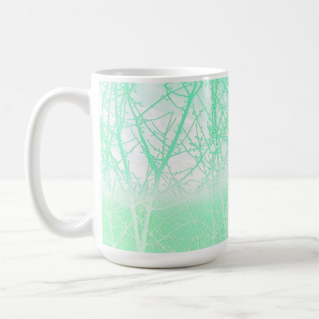 Mug Branches de Menthe Verte Brumeuse Givrée (Gauche)