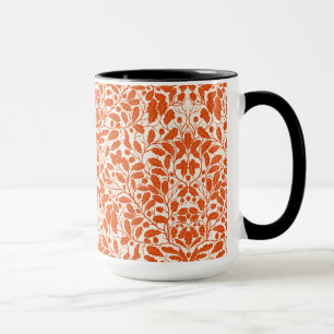 Mug Branches et feuilles de chêne, motif damassé dans