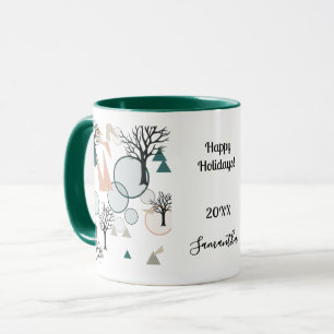 Mug Branches et formes minimalistes rétro personnalisé