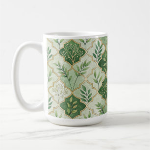 MUG BRANCHES ET VIGNES IRLANDAISES VERTES & OR