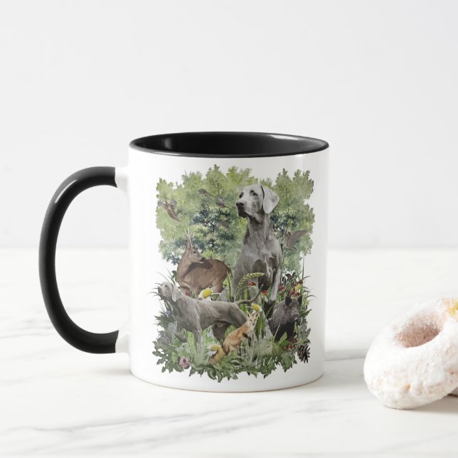 Mug  Braque de Weimar  (Avec donut)