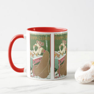 Mug Brasserie Fraikin-Courard Vintage Art Nouveau Bièr