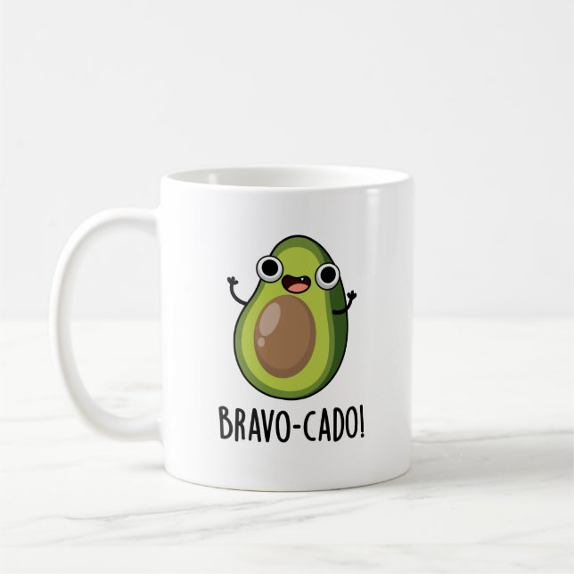 Mug Bravo-cado Funny Avocado Pun (Gauche)