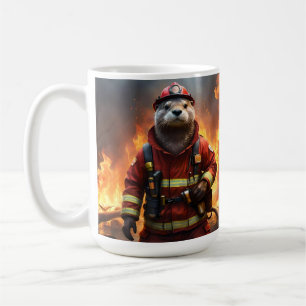 Mug **"Bravoure éclatante : Le pompier Otter"**
