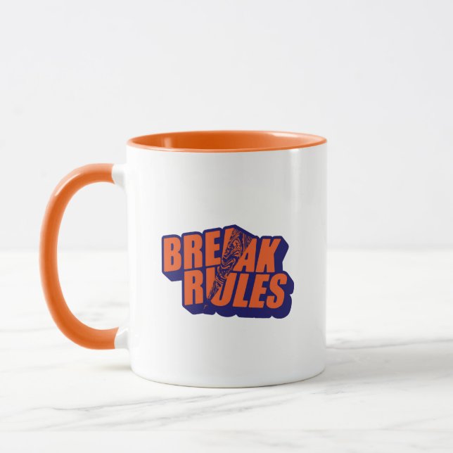 Mug "Break The Rules" Edgy Rebel Quote (Gauche)