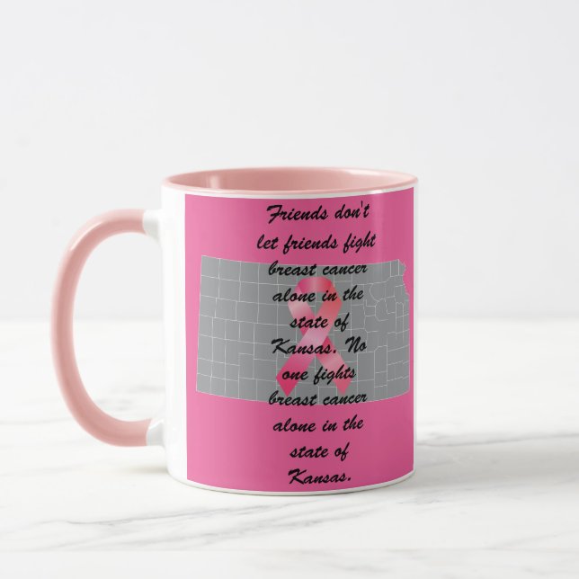 Mug Breast Cancer Awareness in Kansas (Gauche)