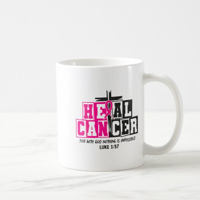 Mug Breast Cancer Awareness Nk Ribbon Heal Cancer Chri (Droite)