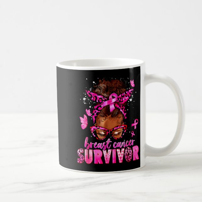 Mug Breast Cancer Awareness Survivor Black Women Melan (Droite)