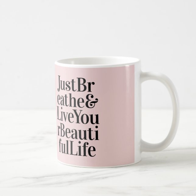 Mug Breathe Modern Cote Cadeaux roses (Droite)