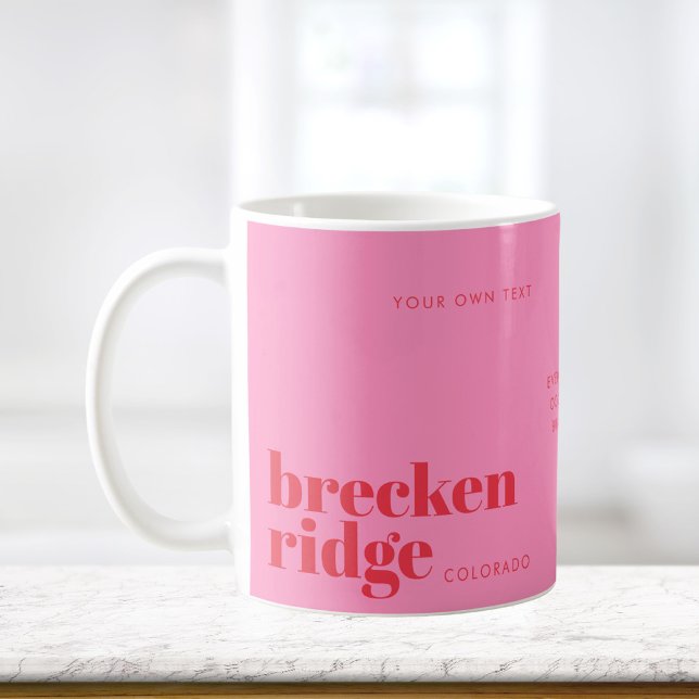Mug Breckenridge Colorado moderne rose (Créateur téléchargé)