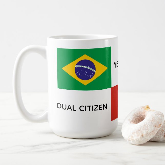 Mug brésilien canadien à deux citoyens (Avec donut)