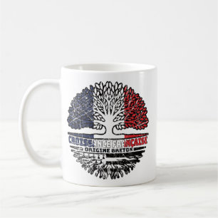 Mug Bretagne Breton France Arbre Drapeau