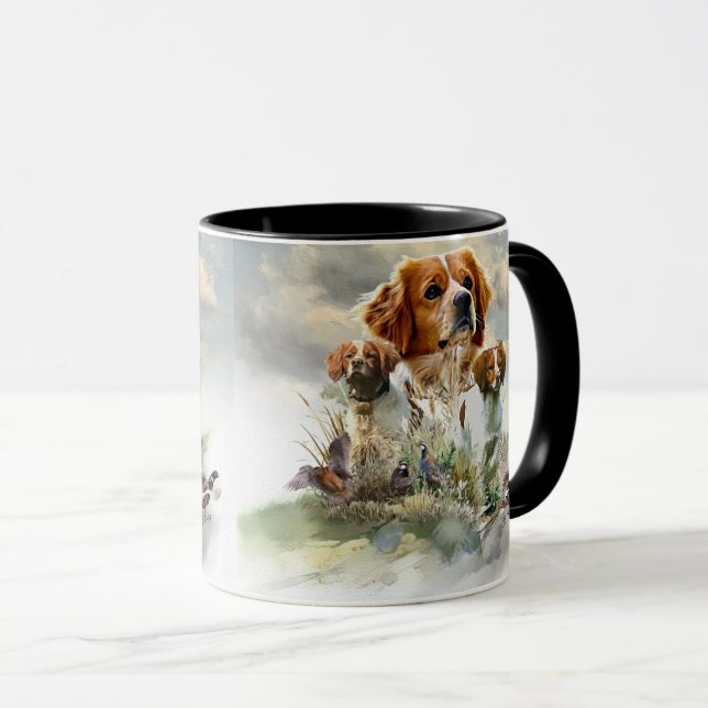 Mug Bretagne Espagnol, Bretagne française, Chien d'ois (Devant droit)