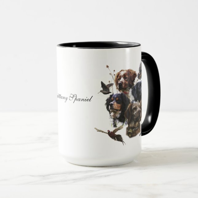 Mug Bretagne Espagnol, Passion pour les oiseaux (Devant droit)