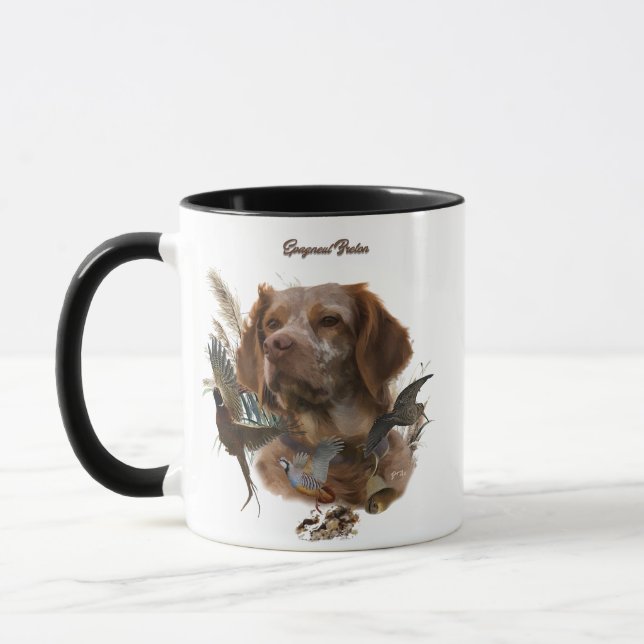 Mug Bretagne française, Art de chasse aux oiseaux (Gauche)