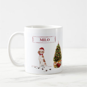 Mug Bretagne Funny Christmas Chien et Arbre