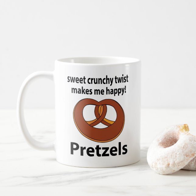 Mug Bretzel Sucré Croquant Torsion Me Rend Heureux Bre (Avec donut)