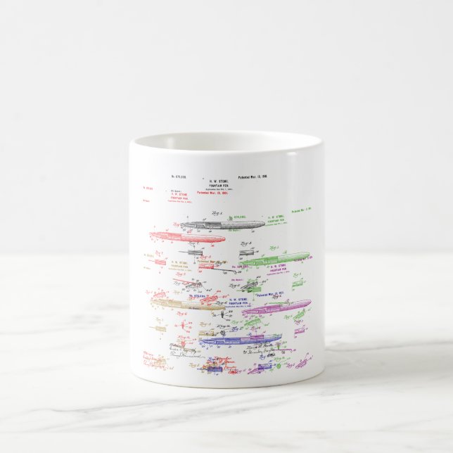 Mug Brevet de stylo-plume (Centre)