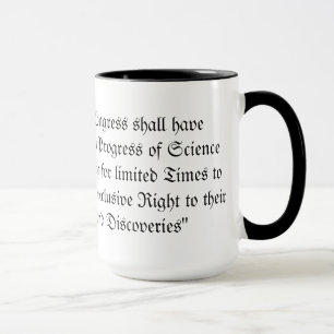 Mug Brevet et clause de Copyright (constitution des