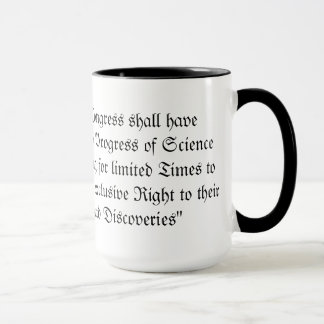 Mug Brevet et clause de Copyright (constitution des