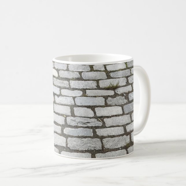Mug Brick Cobblestone Street Pathway Nature Photograph (Devant droit)