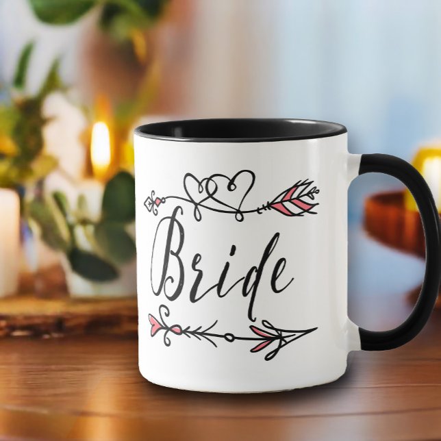 Mug Bride Boho Chef de la Mariage de la tribu des Brid (Bohemian style bridal coffee mug for the leader of the bride tribe.)