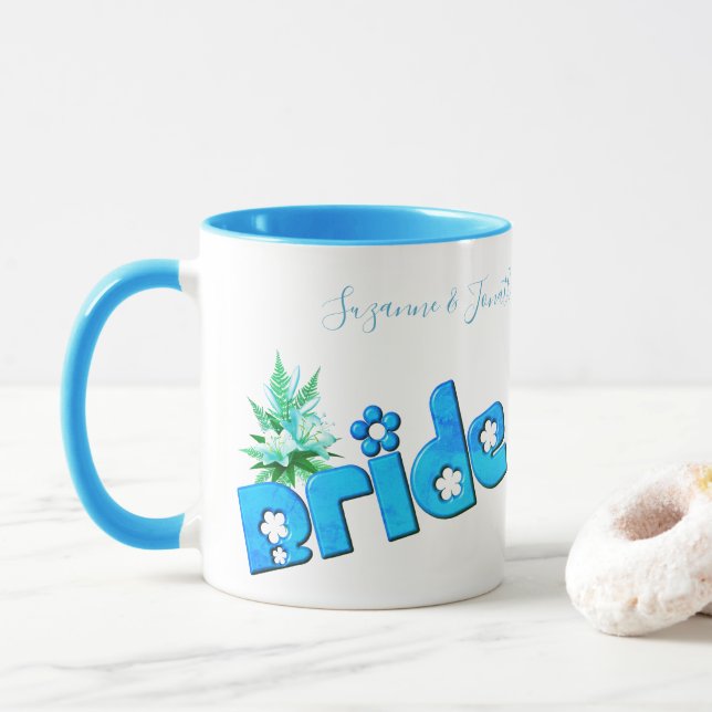 Mug Bride Cute Personalized Wedding (Avec donut)