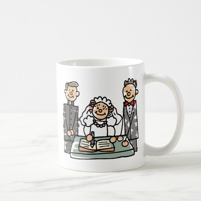 Mug Bride Groom Prêtre Ministre Église Livre Mariage (Droite)