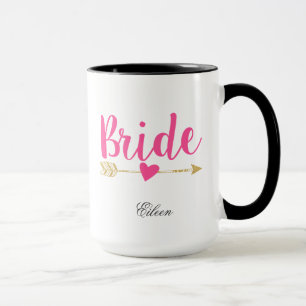Mug Bride rose chaude personnalisée