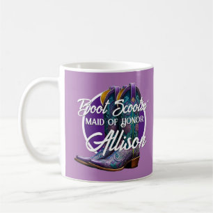 Mug Bridesmaid Fancy Cowboy Bottes Lilac