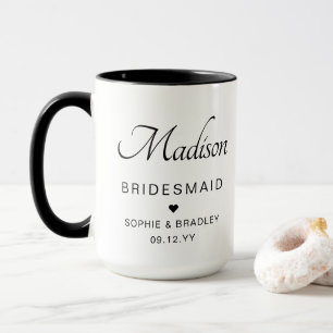 Mug Bridesmaid Nom personnalisé Mariage