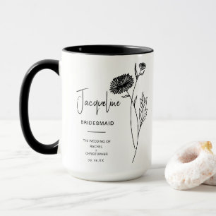 Mug Bridesmaid novembre   Chrysanthème Fleur de naissa
