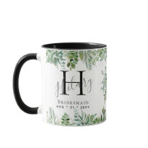 Bridesmaids personnalisées Monogram Greenery Maria