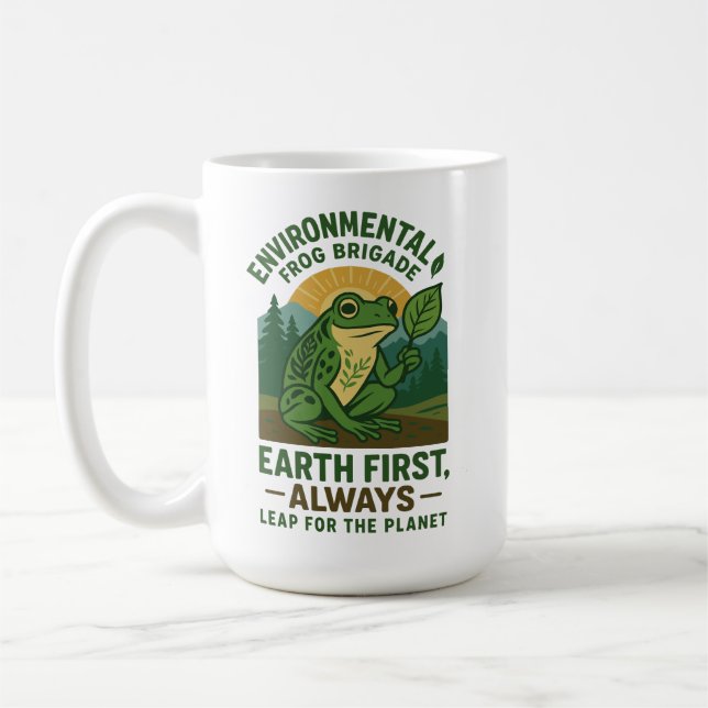 Mug Brigade de la grenouille environnementale – Terre  (Gauche)