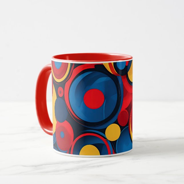 Mug Bright 60s Mod Abstrait (Devant gauche)