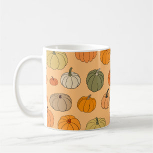 Mug Bright automne vintage sans couture motif arrière