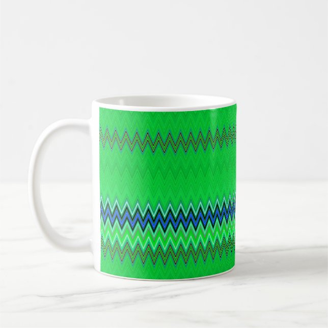 Mug Bright Green Zigzag (Gauche)
