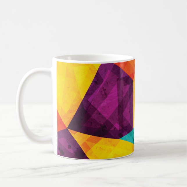 Mug Bright Mosaic Grunge Motif transparent (Gauche)