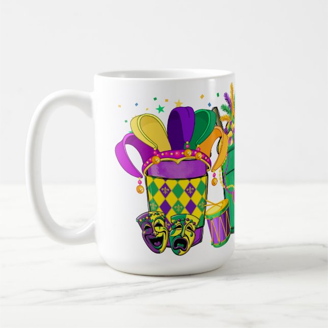 MUG BRIGHTLY COLORED MARDI GRAS BEVERAGES (Gauche)