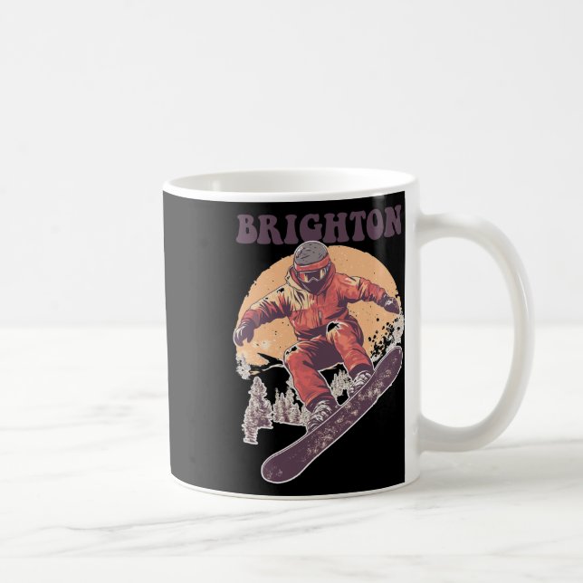 Mug Brighton Utah Retro snowboard (Droite)