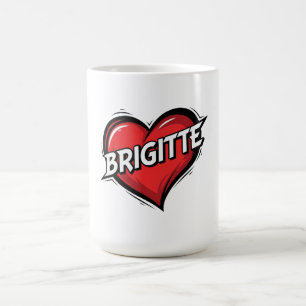 Mug Brigitte Bande Dessinée Pop Art Cœur Nom