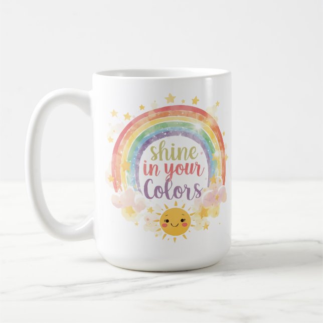 Mug Briller dans vos couleurs Rainbow Citation Pride A (Gauche)