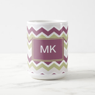 Mug Brique décorée d'un monogramme de Chevron